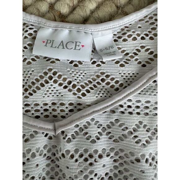 Children’s Place girls coverup -white crochet -sz 5/6 - Picture 4 of 4